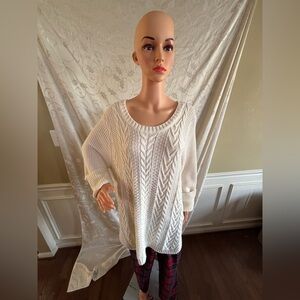 Denim & Co. Womens 2X 100% Acrylic Beige Sweater (Good Condition)